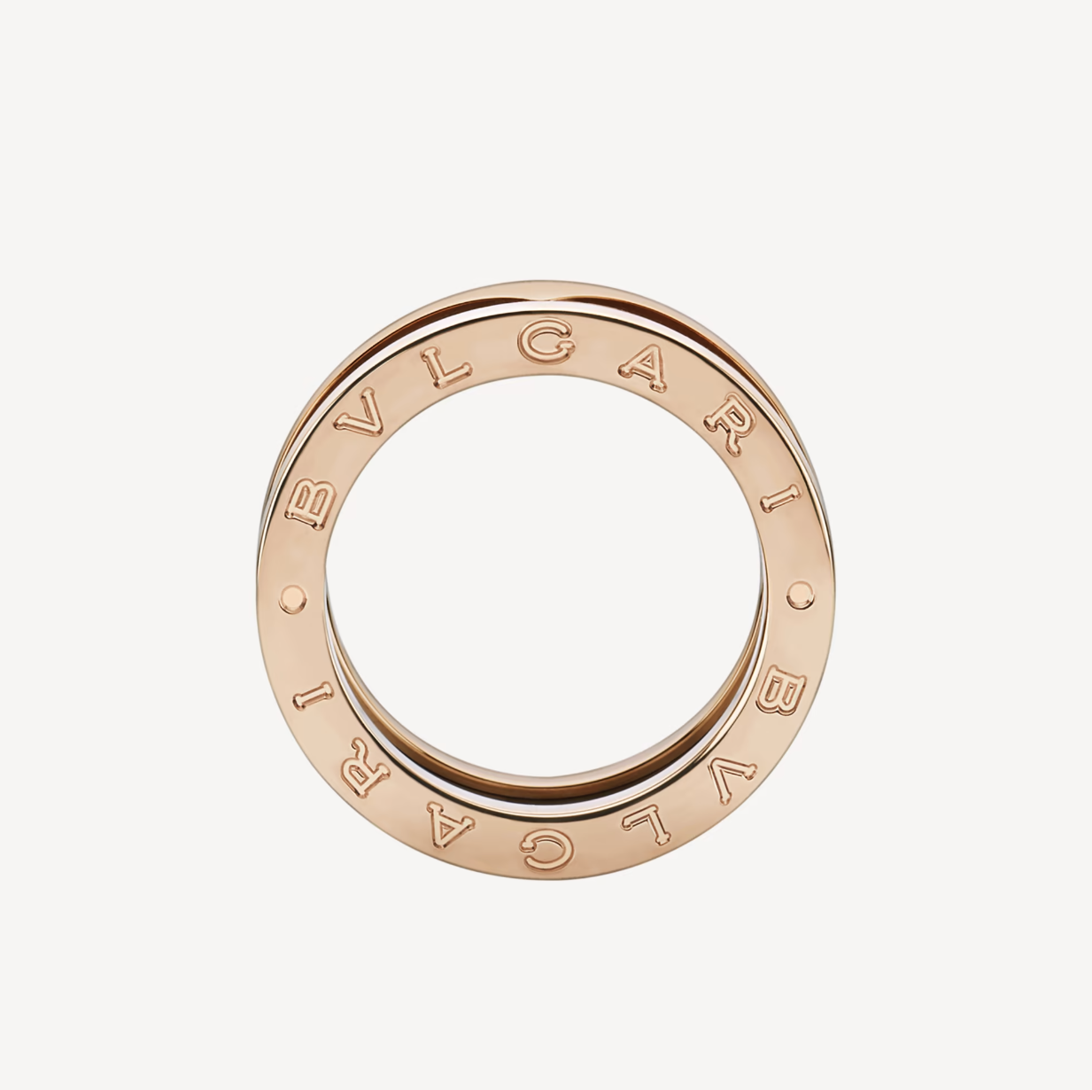 [CharmAmor]ZERO 1 TWO-BAND LOOPS AND BLACK CERAMIC PINK GOLD RING