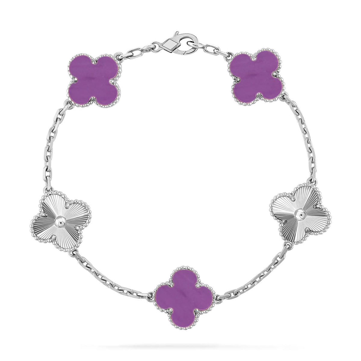 [CharmAmor] CLOVER 5 MOTIF VIOLET BRACELET COLLECTION