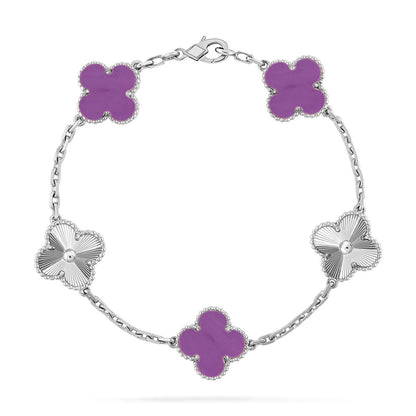 [CharmAmor] CLOVER 5 MOTIF VIOLET BRACELET COLLECTION