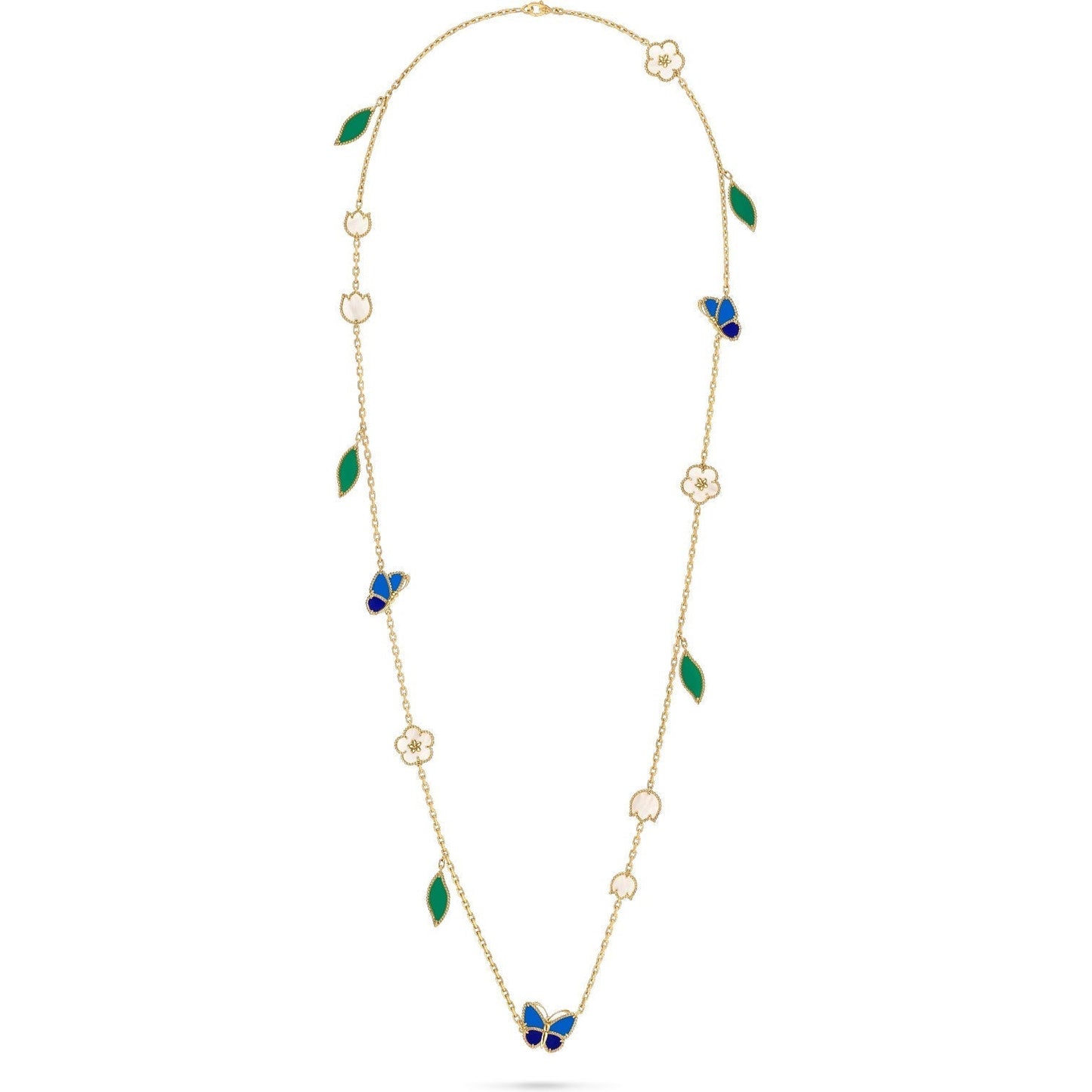[CharmAmor]LUCKY SPRING BUTTERFLY 15 FLOWER NECKLACE