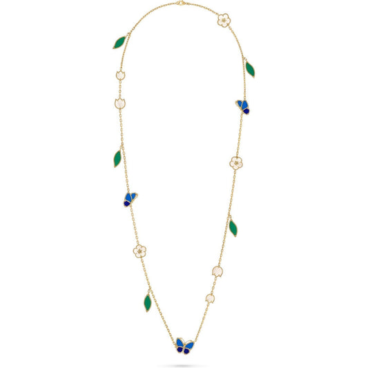 [CharmAmor]LUCKY SPRING BUTTERFLY 15 FLOWER NECKLACE