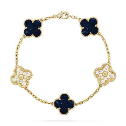 [CharmAmor] CLOVER 5 MOTIF PIETERSITE BRACELET COLLECTION