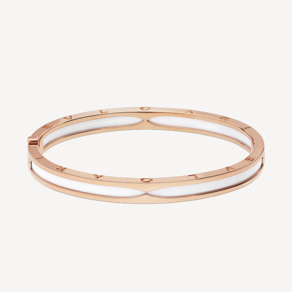 [CharmAmor]ZERO 1 PINK GOLD WITH WHITE CERAMIC BRACELET