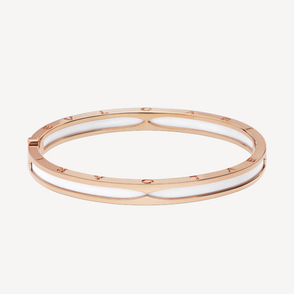 [CharmAmor]ZERO 1 PINK GOLD WITH WHITE CERAMIC BRACELET