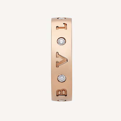 [CharmAmor]ZERO 1 ESSENTIAL PINK GOLD BAND WITH DIAMONDS RING
