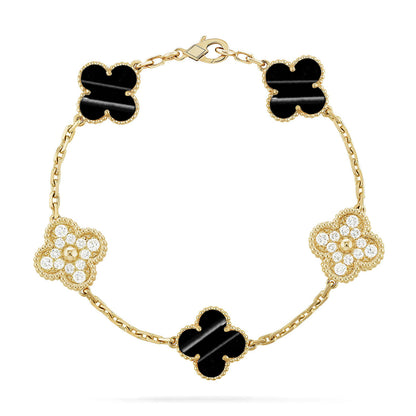 [CharmAmor] CLOVER 5 MOTIF PULSAR STONE BRACELET COLLECTION