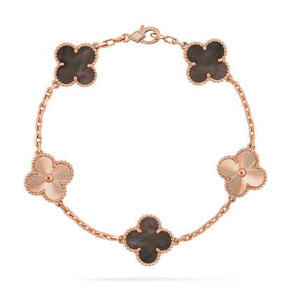 [CharmAmor] CLOVER 5 MOTIF GRAY MOP BRACELET COLLECTION