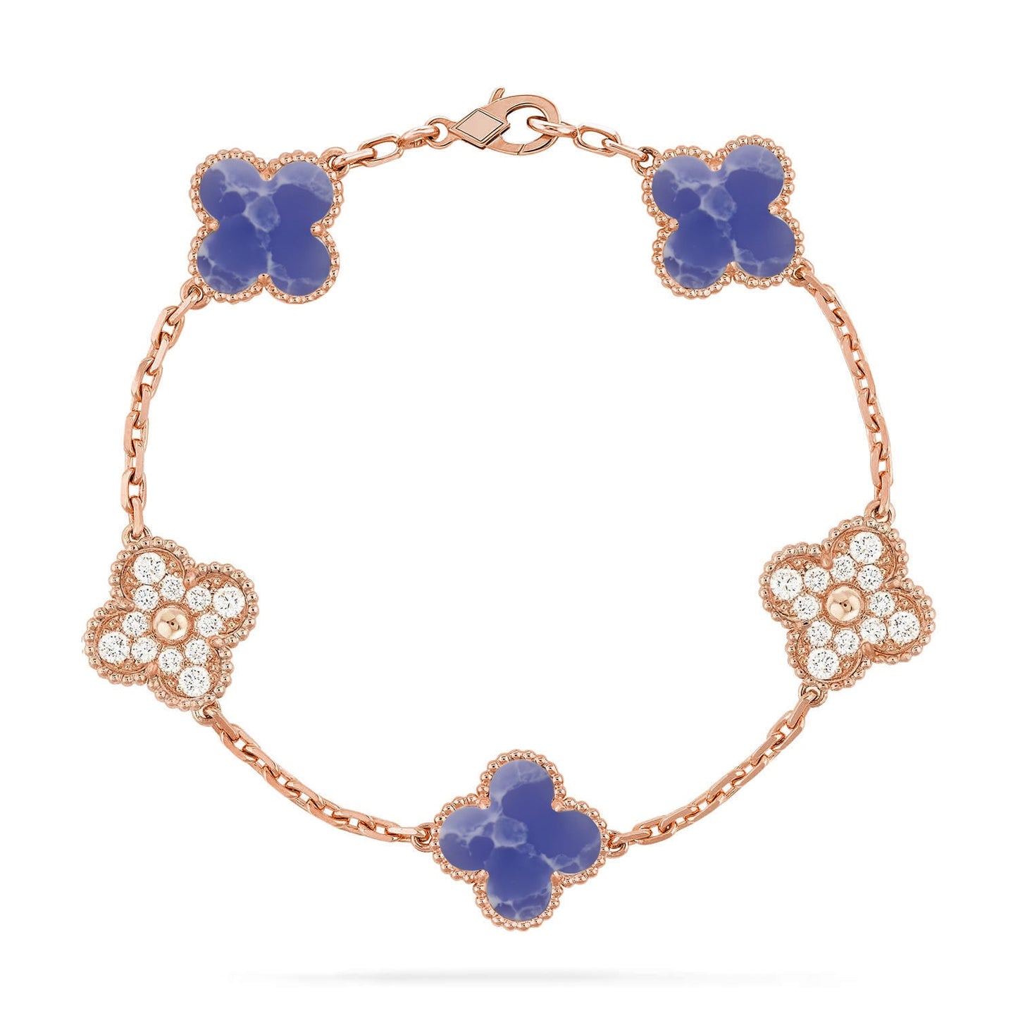 [CharmAmor] CLOVER 5 MOTIF BLUE VEINS BRACELET COLLECTION