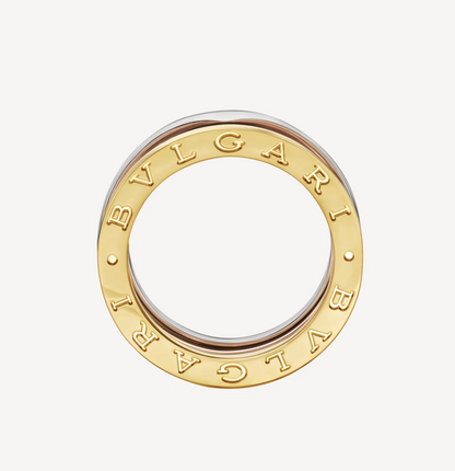 [CharmAmor]ZERO 1 THREE-BAND ROSE WHITE AND YELLOW RING