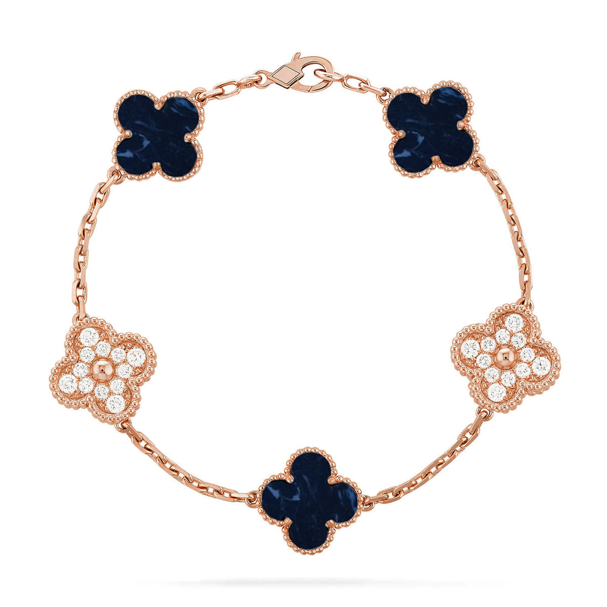 [CharmAmor] CLOVER 5 MOTIF PIETERSITE BRACELET COLLECTION