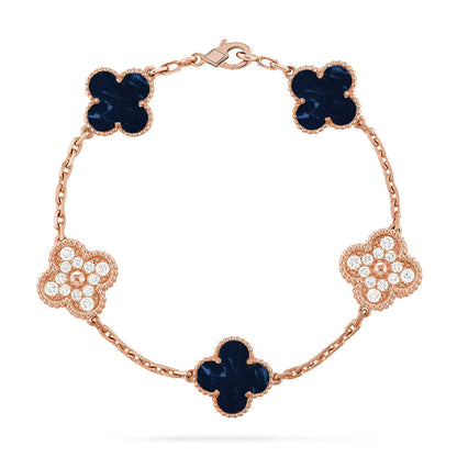 [CharmAmor] CLOVER 5 MOTIF PIETERSITE BRACELET COLLECTION