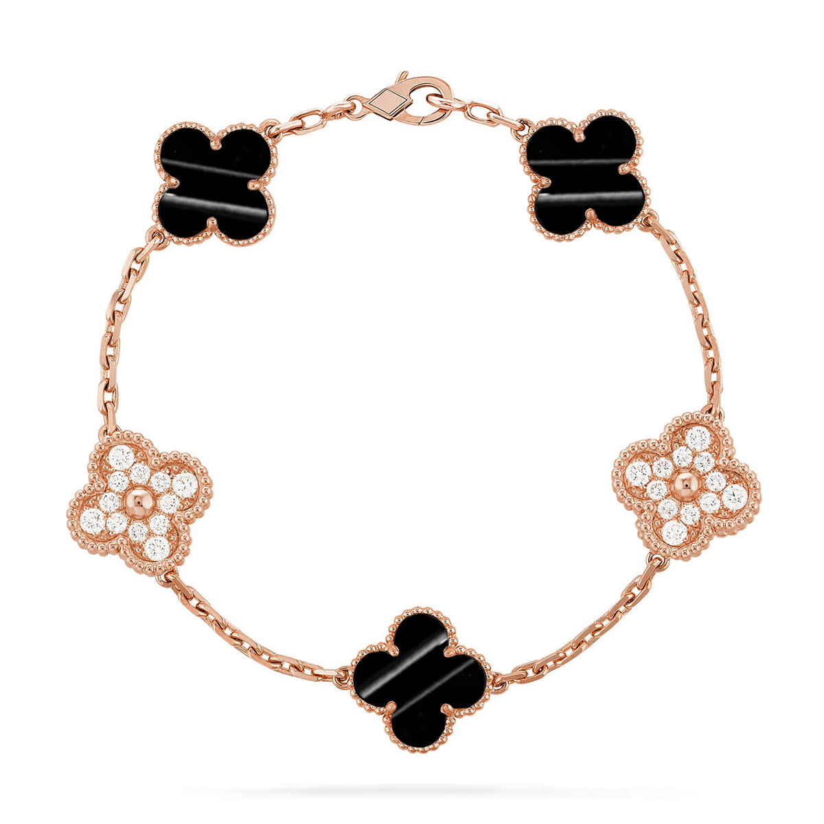 [CharmAmor] CLOVER 5 MOTIF PULSAR STONE BRACELET COLLECTION