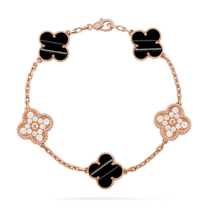 [CharmAmor] CLOVER 5 MOTIF PULSAR STONE BRACELET COLLECTION