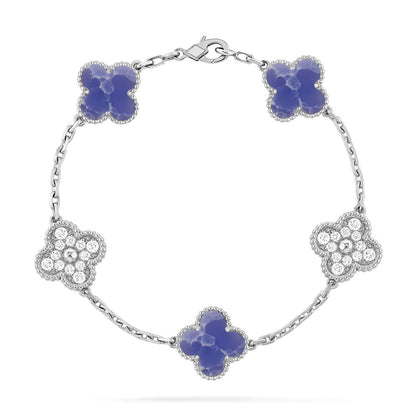 [CharmAmor] CLOVER 5 MOTIF BLUE VEINS BRACELET COLLECTION