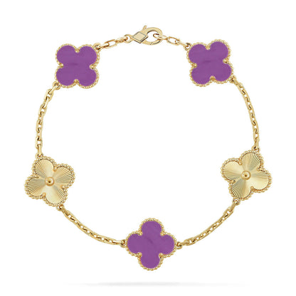 [CharmAmor] CLOVER 5 MOTIF VIOLET BRACELET COLLECTION