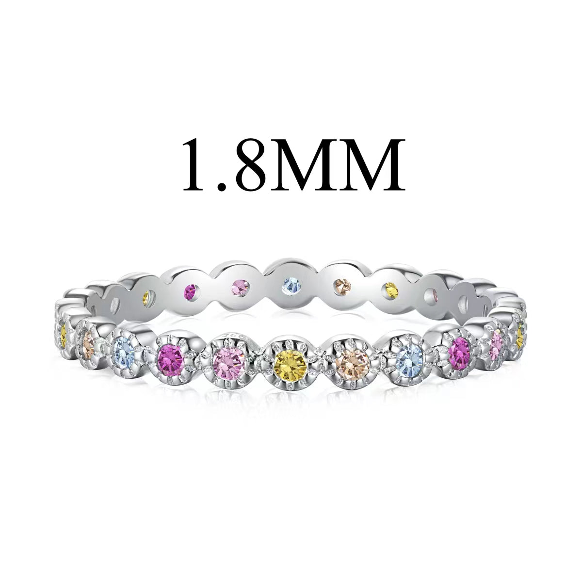 [CharmAmor]Unique Scintillating Round Cut Daily Ring