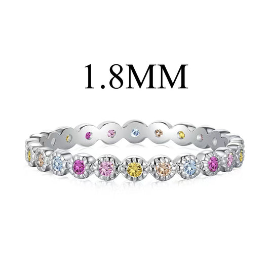 [CharmAmor]Unique Scintillating Round Cut Daily Ring