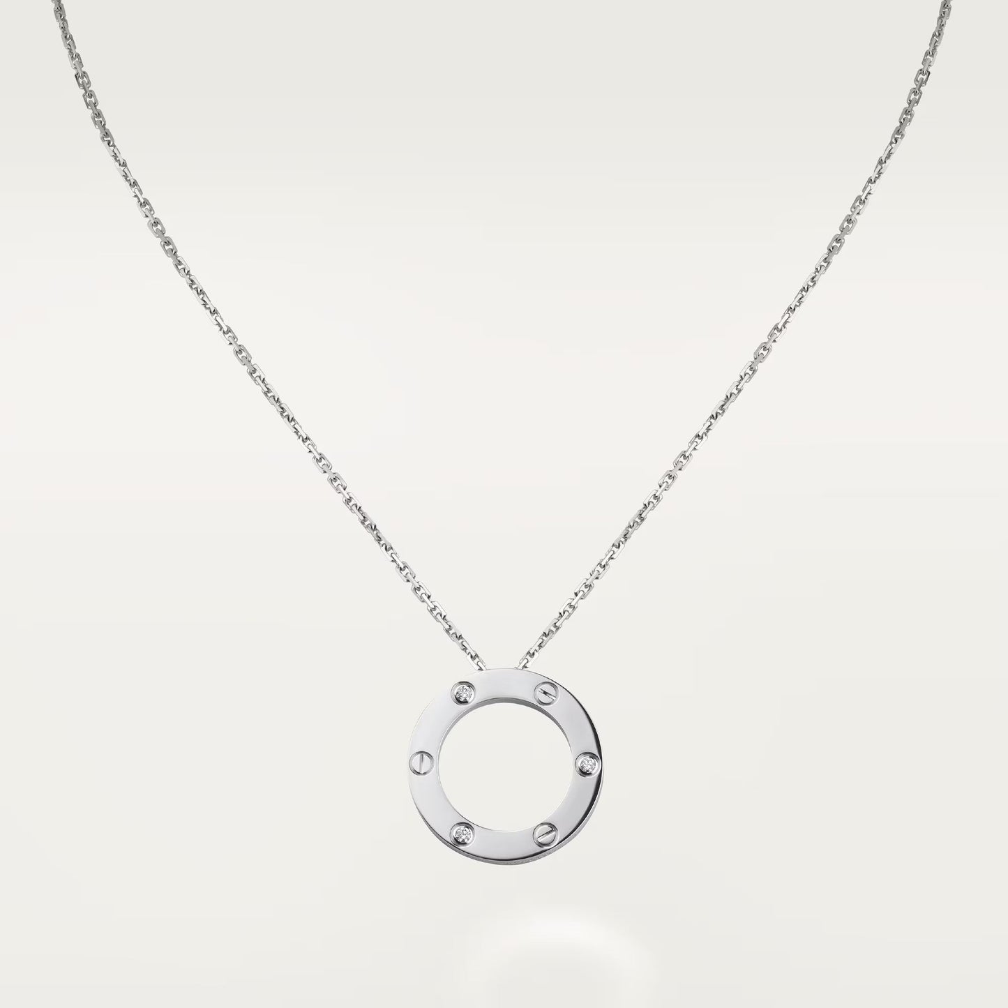 [CharmAmor]LOVE NECKLACE 16MM 3 DIAMONDS