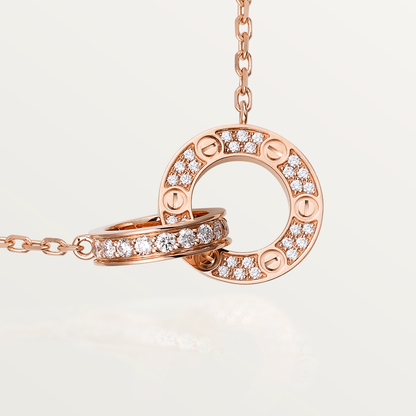 [CharmAmor]LOVE  FULL DIAMOND PENDANT NECKLACE