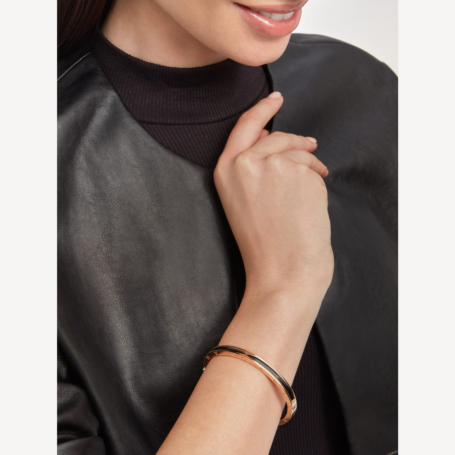 [CharmAmor]ZERO 1 PINK GOLD WITH BLACK CERAMIC BRACELET
