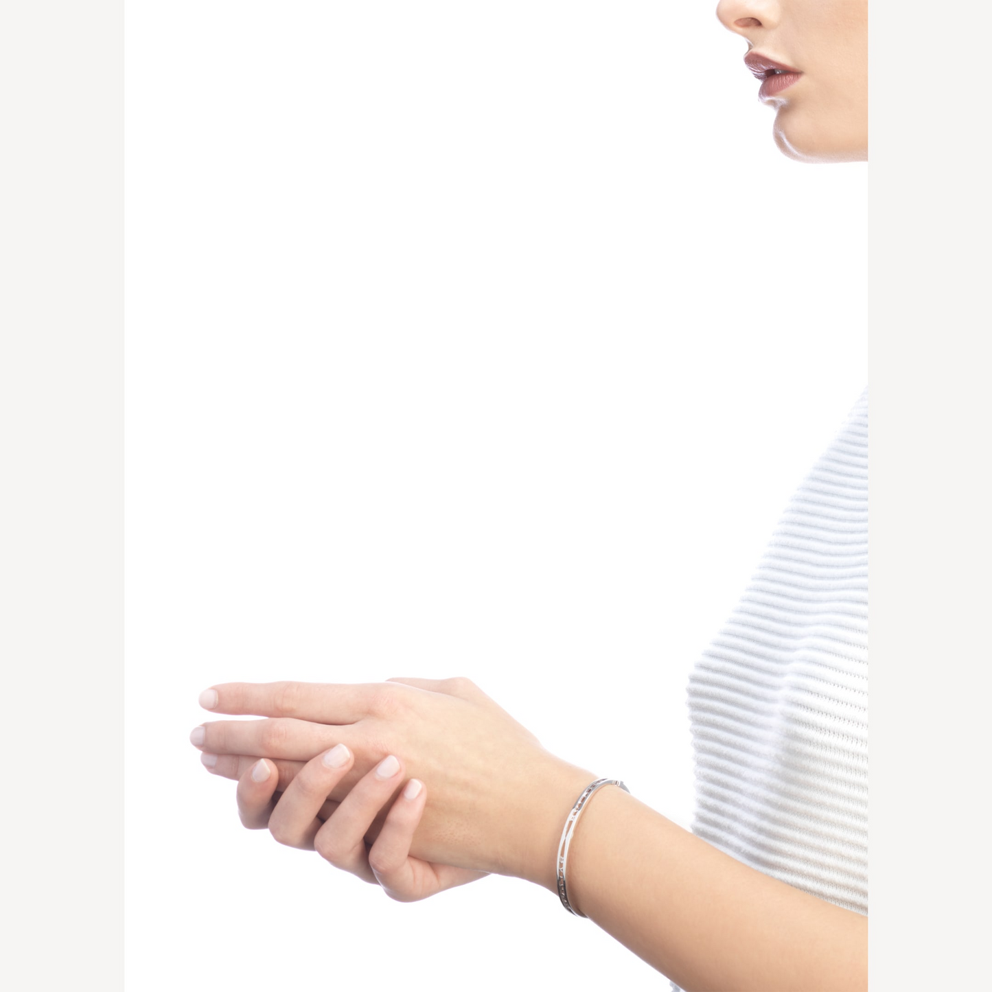 [CharmAmor]ZERO 1 SPIRAL LOGO SILVER BRACELET
