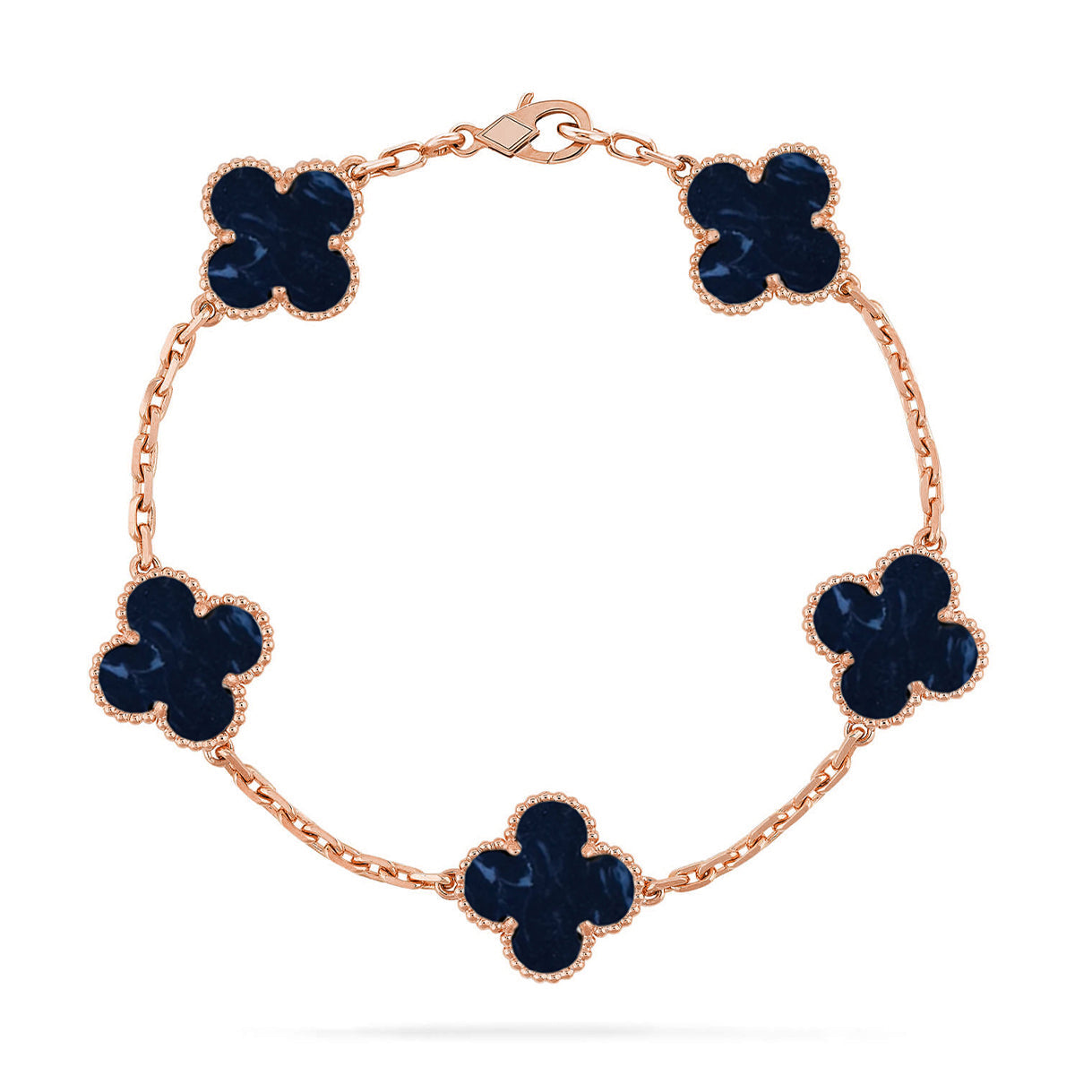 [CharmAmor] CLOVER 5 MOTIF PIETERSITE BRACELET COLLECTION