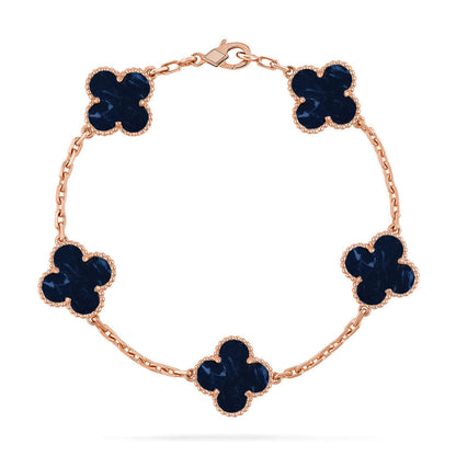 [CharmAmor] CLOVER 5 MOTIF PIETERSITE BRACELET COLLECTION