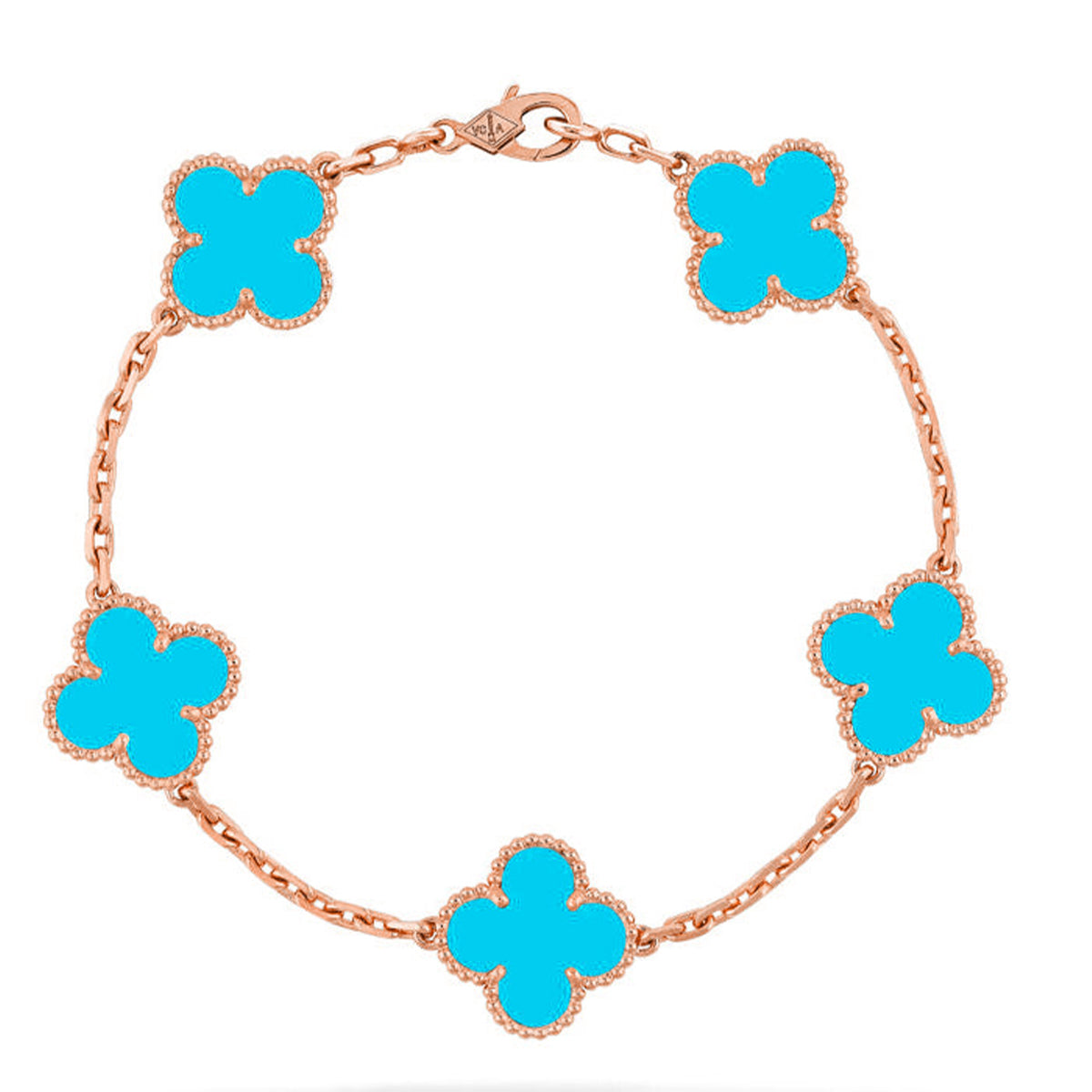 [CharmAmor] CLOVER 5 MOTIF TURQUOISE BRACELET COLLECTION
