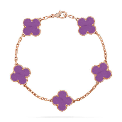 [CharmAmor] CLOVER 5 MOTIF VIOLET BRACELET COLLECTION