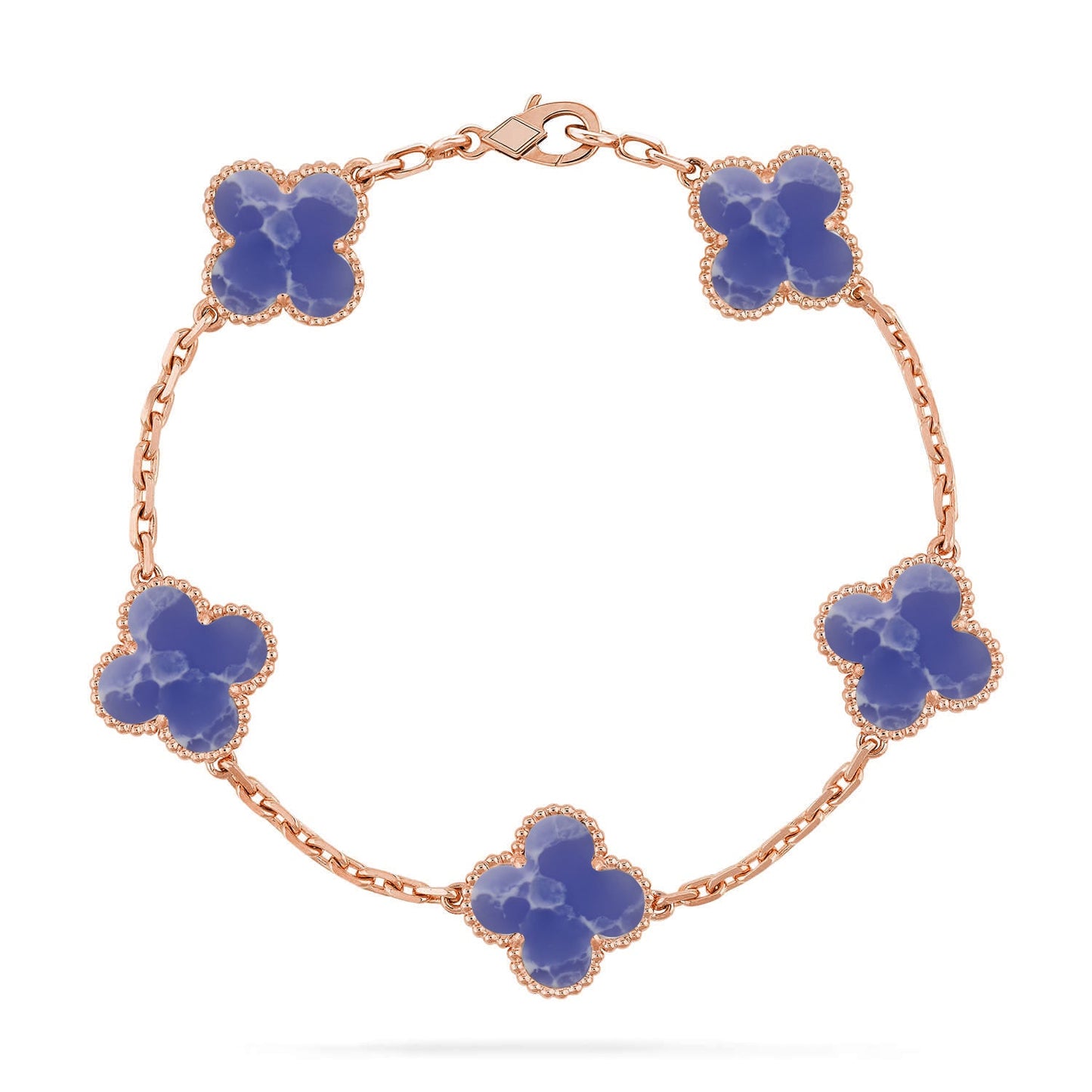 [CharmAmor] CLOVER 5 MOTIF BLUE VEINS BRACELET COLLECTION