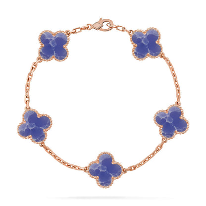 [CharmAmor] CLOVER 5 MOTIF BLUE VEINS BRACELET COLLECTION