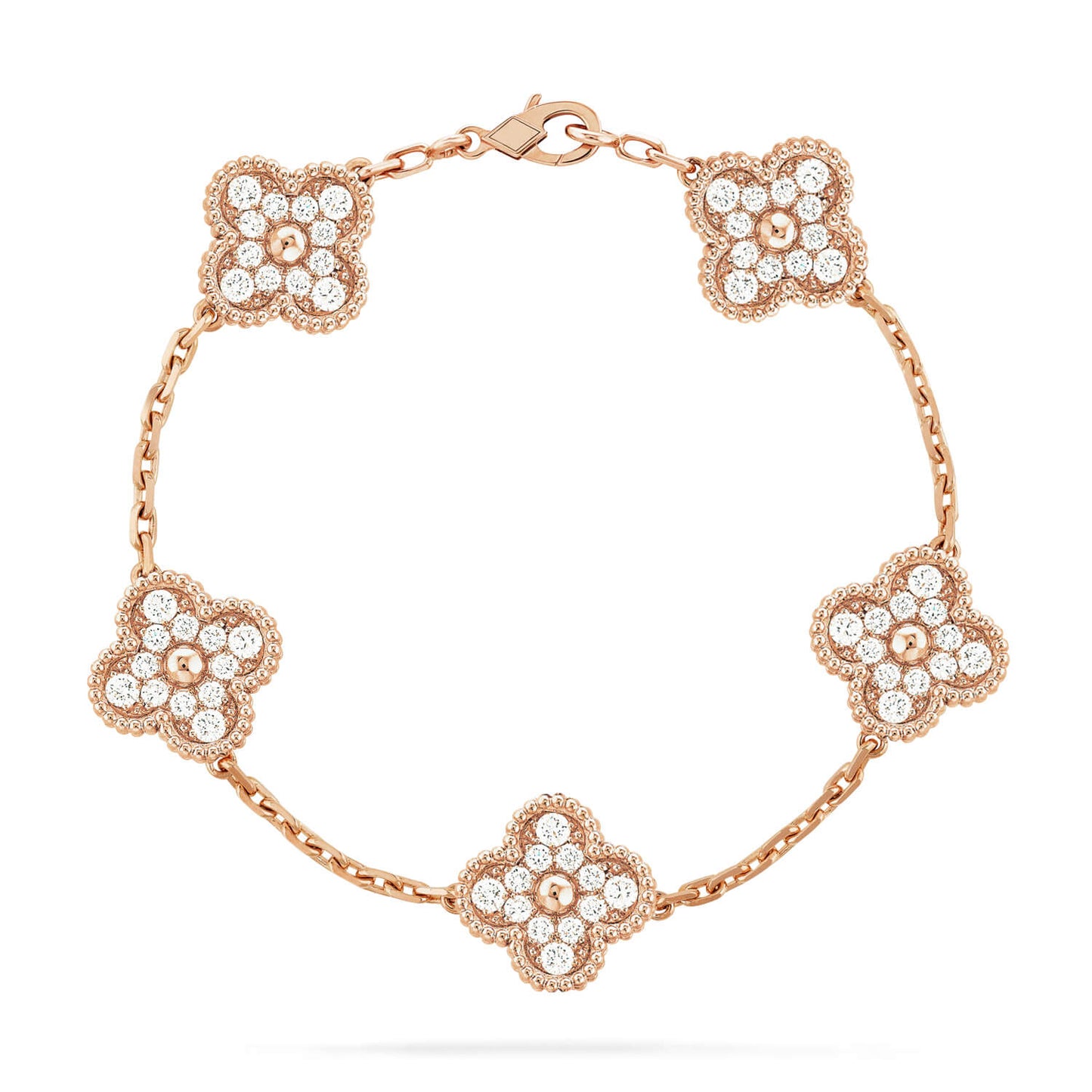 [CharmAmor] CLOVER 5 MOTIF FULL DIAMOND BRACELET COLLECTION