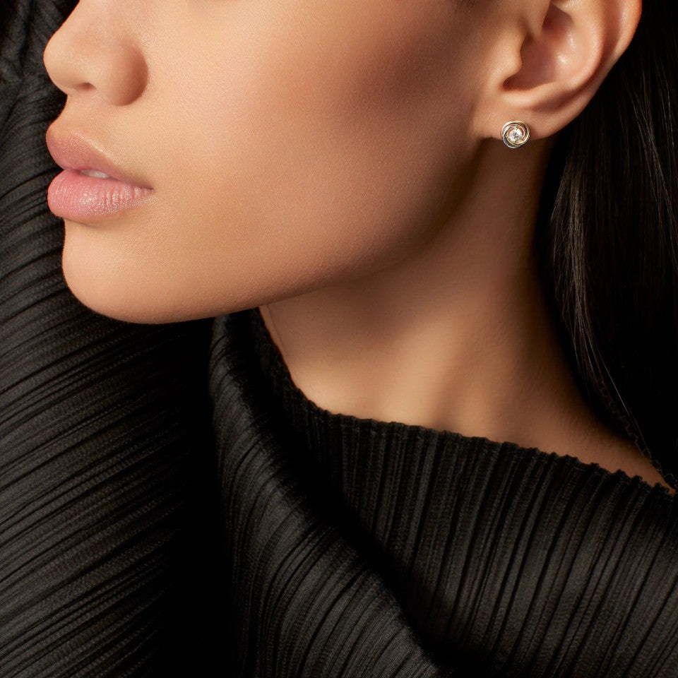 [CharmAmor]TRINITY STUD DIAMOND EARRINGS