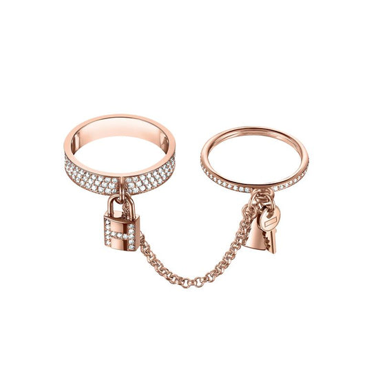 [CharmAmor]HM KELLY CLOCHETTE DOUBLE RING IN  WITH DIAMONDS