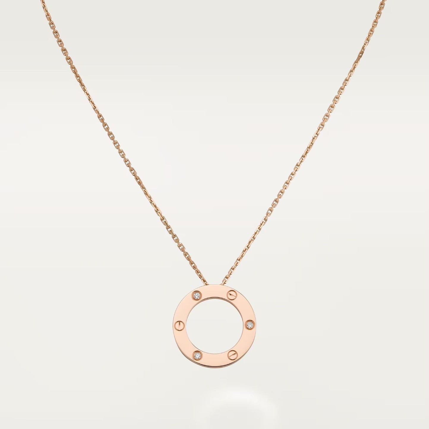 [CharmAmor]LOVE NECKLACE 16MM 3 DIAMONDS