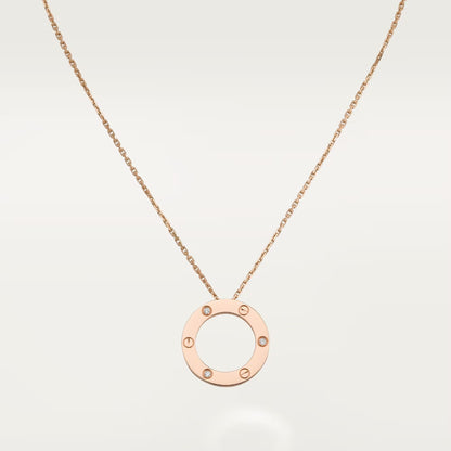 [CharmAmor]LOVE NECKLACE 16MM 3 DIAMONDS