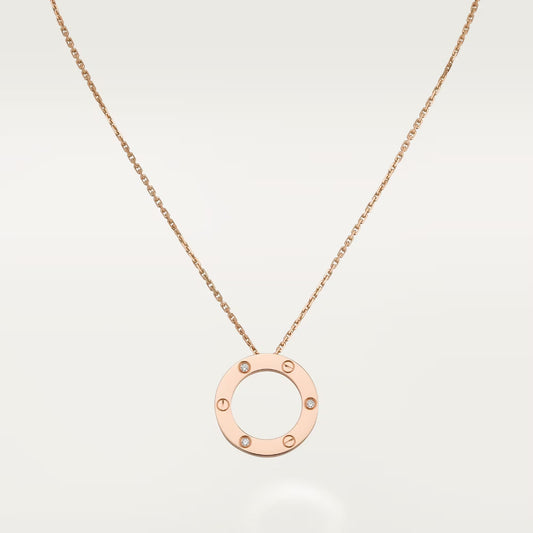 [CharmAmor]LOVE NECKLACE 16MM 3 DIAMONDS