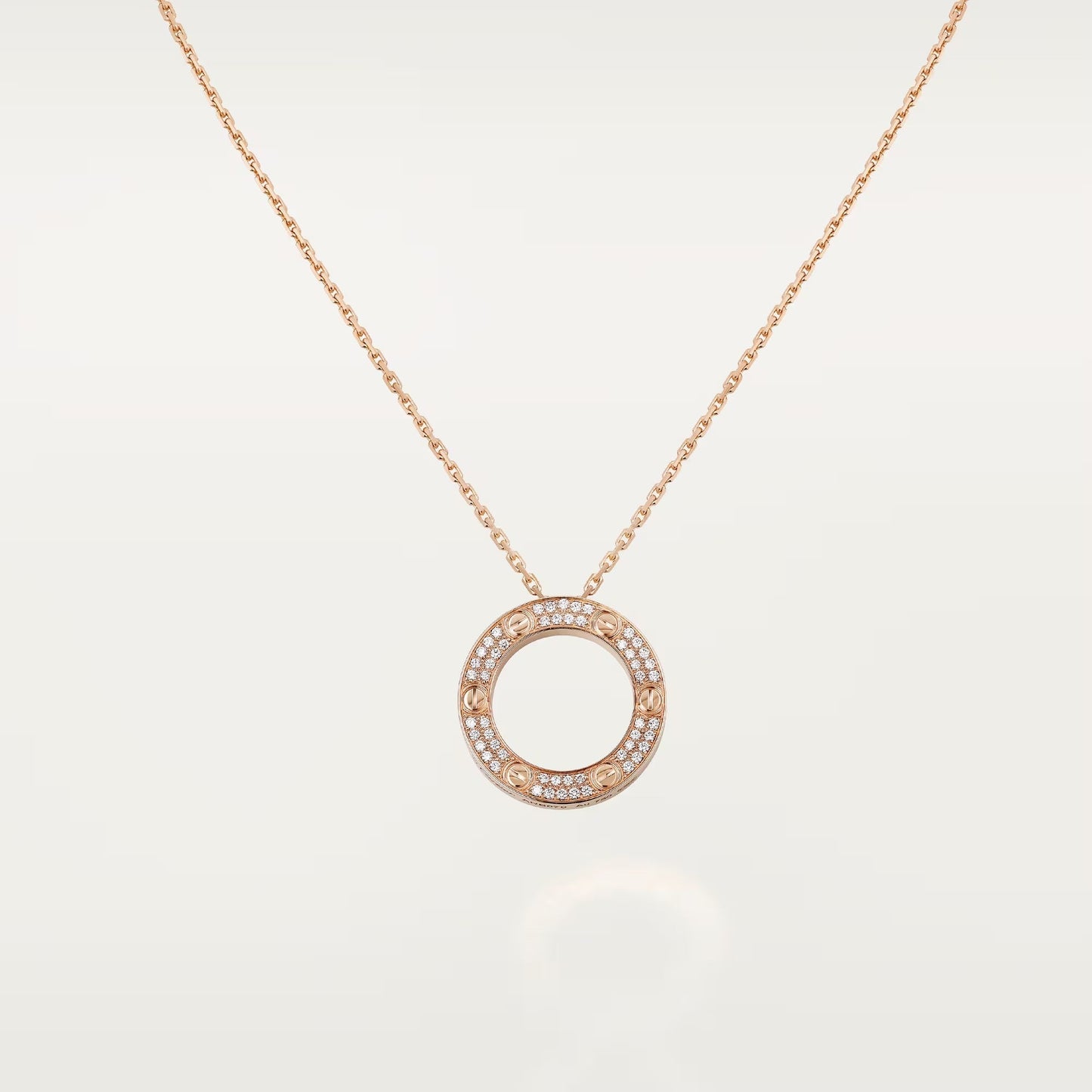 [CharmAmor]LOVE NECKLACE 16MM  FULL DIAMOND