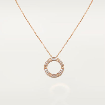[CharmAmor]LOVE NECKLACE 16MM  FULL DIAMOND