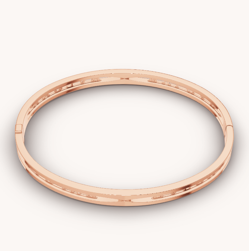 [CharmAmor]ZERO 1 SPIRAL LOGO PINK GOLD BRACELET