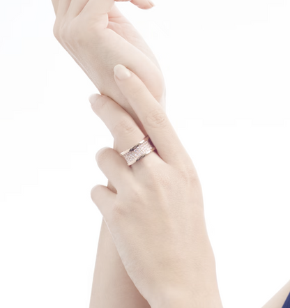 [CharmAmor]ZERO 1 WITH PAVED DIAMONDS ON THE SPIRAL RING