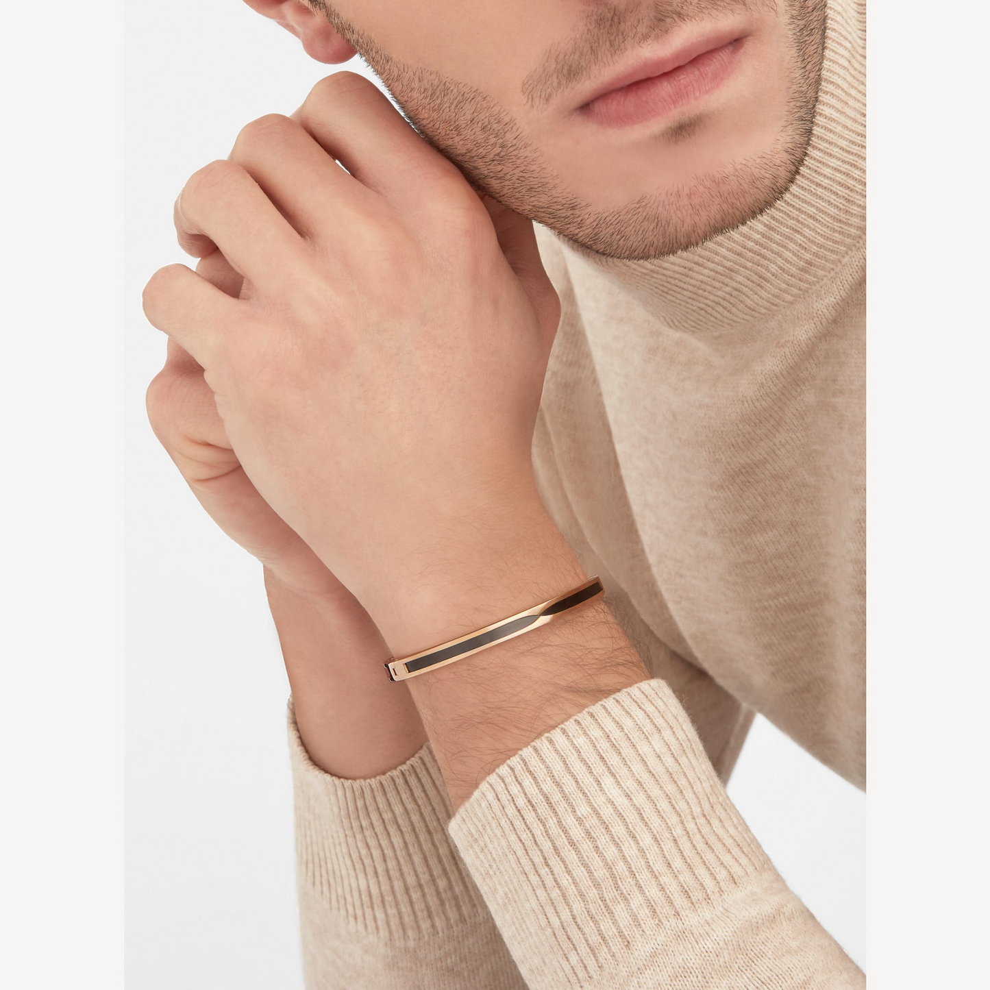 [CharmAmor]ZERO 1 PINK GOLD WITH BLACK CERAMIC BRACELET
