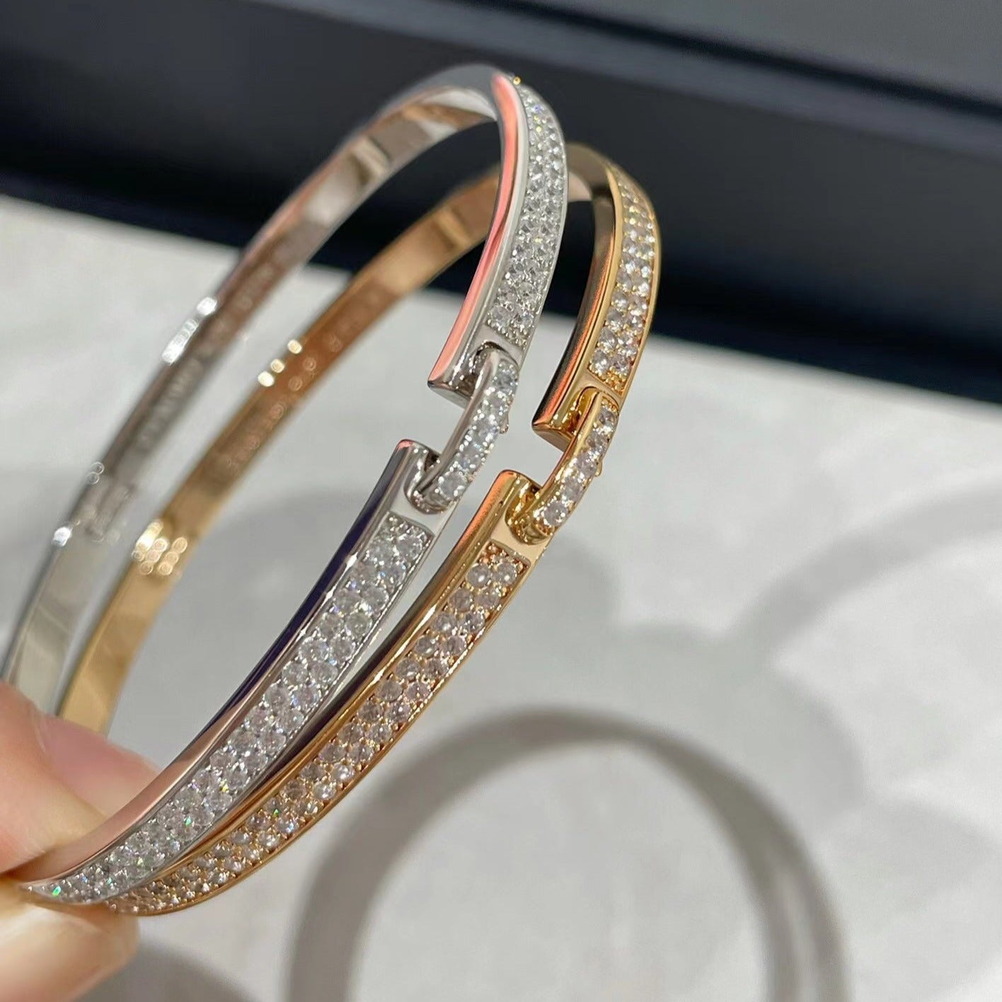 [CharmAmor]LIENS VIDENCE DIAMOND PAVED BRACELET