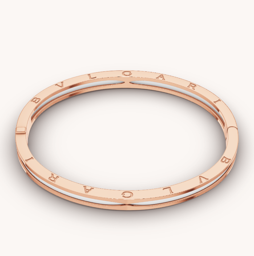 [CharmAmor]ZERO 1 PINK GOLD WITH WHITE CERAMIC BRACELET