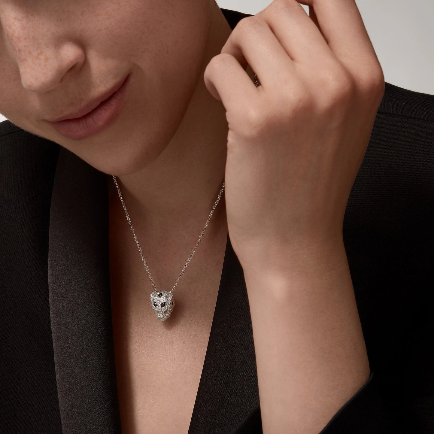 [CharmAmor]PANTHERE FULL DIAMOND NECKLACE