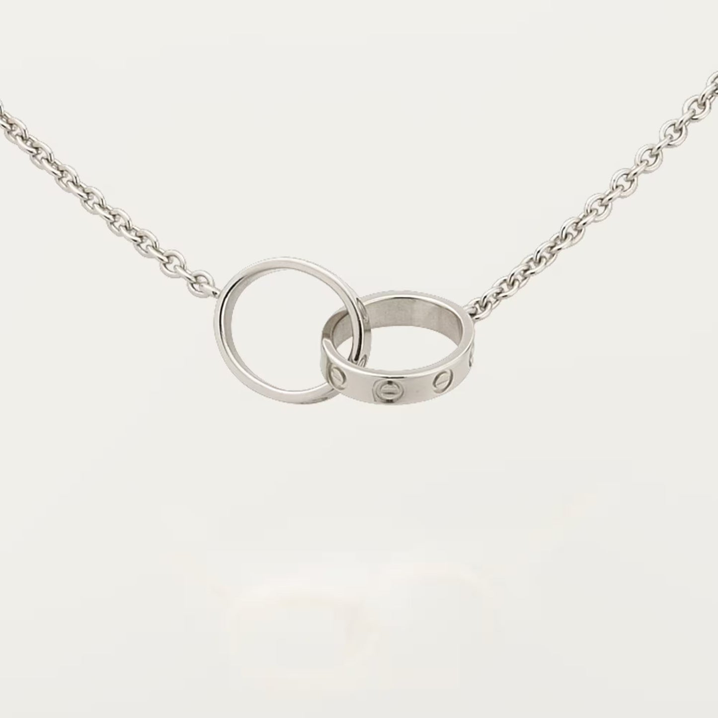 [CharmAmor]LOVE DOUBLE RING NECKLACE