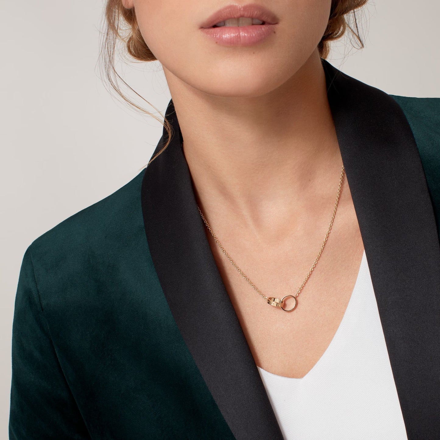 [CharmAmor]LOVE DOUBLE RING NECKLACE