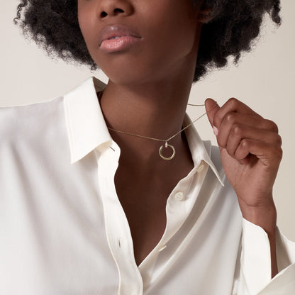 [CharmAmor]JUSTE NECKLACE HALF DIAMOND