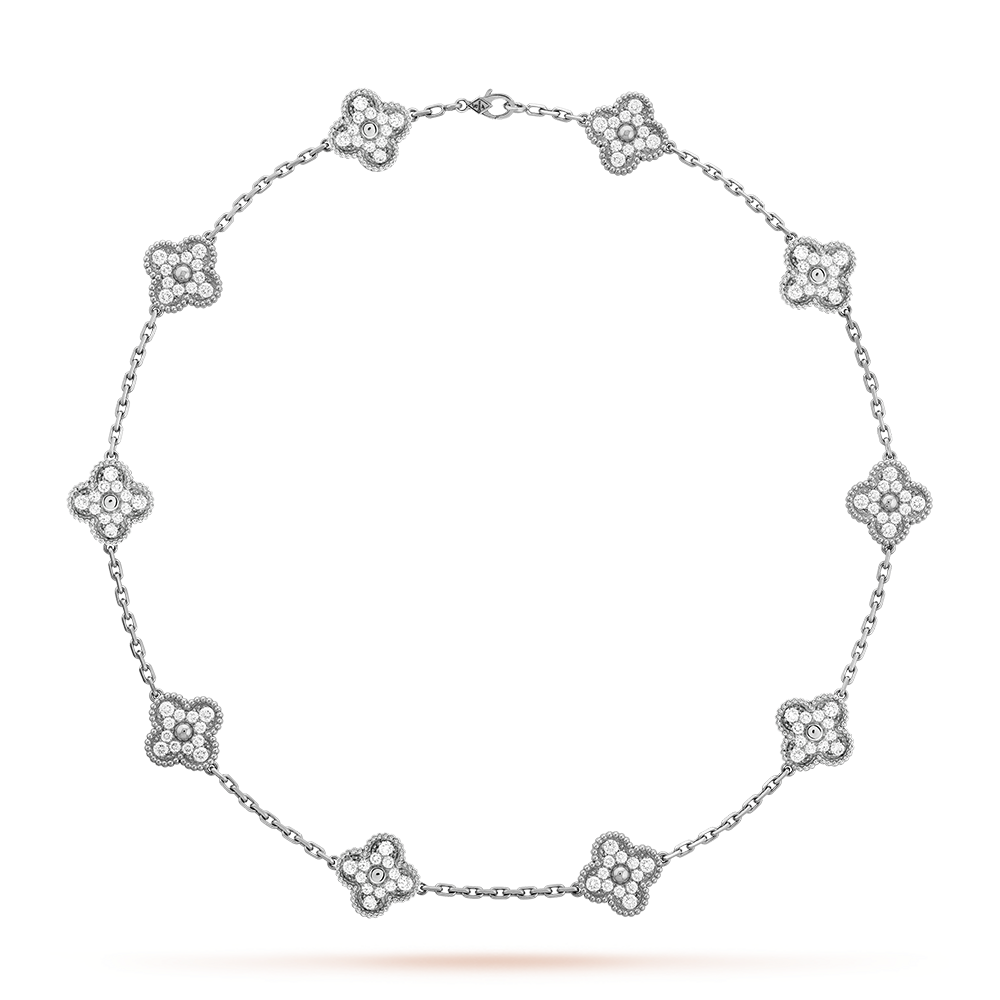 [CharmAmor]CLOVER 10 MOTIFS DIAMOND NECKLACE