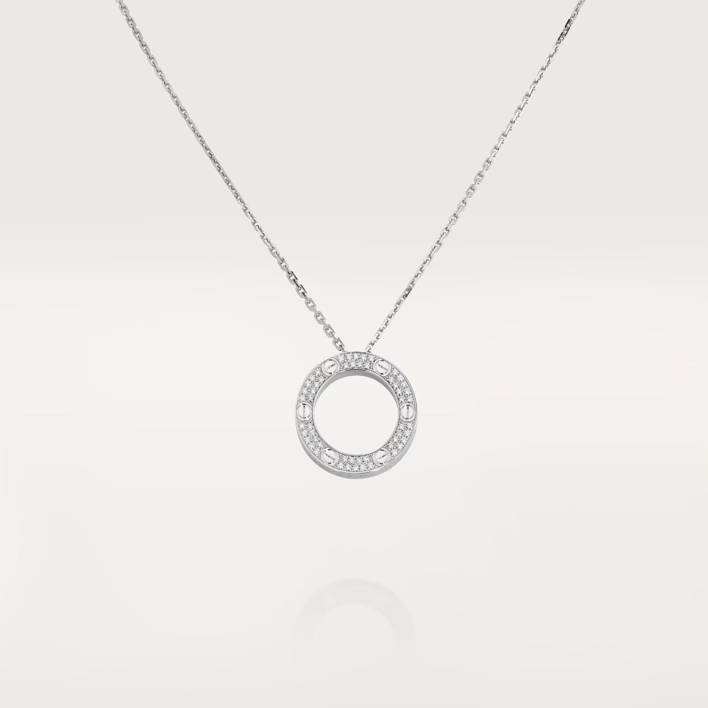 [CharmAmor]LOVE NECKLACE 16MM  FULL DIAMOND